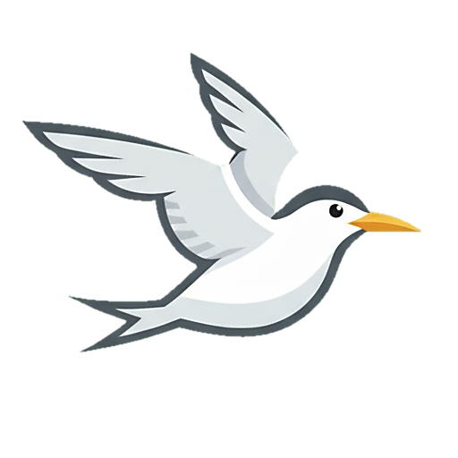 TernSprites mascot - a swift tern bird